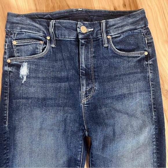 Mother Jeans Women's 25 High Waisted Looker Ankle Fray Skinny Close To The Edge - Picture 3 of 11